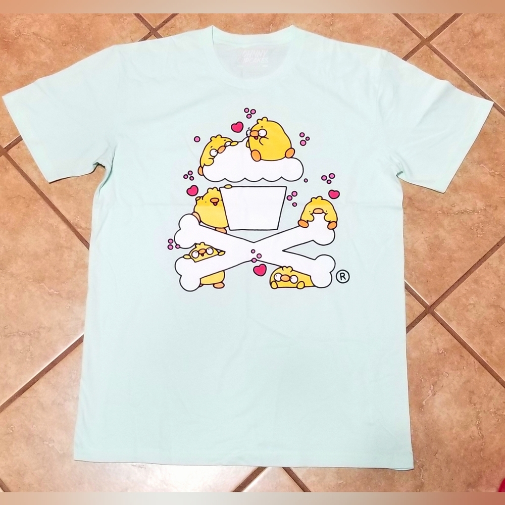 Johnny Cupcakes x KennysGifs Birds Crossbones T-Shirt (Adults Medium)